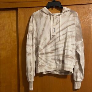 Z Supply Eva Spiral Taupe Tie-Dye Hoodie
